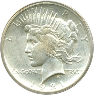 image for: 1921 $1 Peace PCGS MS64
