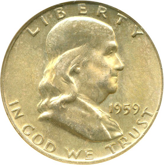 image for: 1959-D 50c  ANACS MS65 FBL