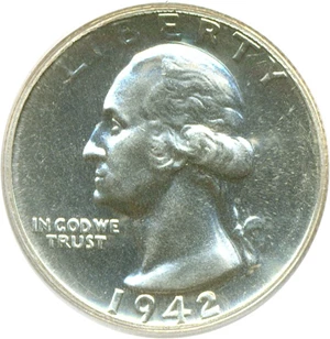 image for: 1942 25c PCGS Proof 64