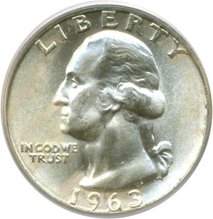 image for: 1963-D 25c PCGS MS66