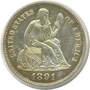 image for: 1891 10c PCGS Proof 62 Cameo