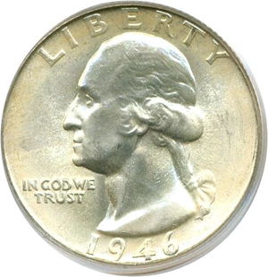 image for: 1946 25c PCGS MS66