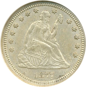 image for: 1877-CC 25c NGC AU58