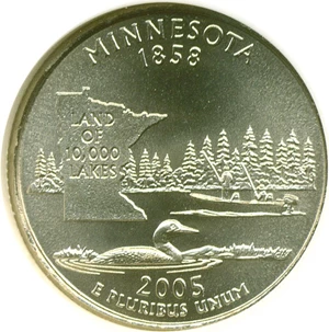 image for: 2005-P 25c Minnesota - Satin Finish NGC MS67