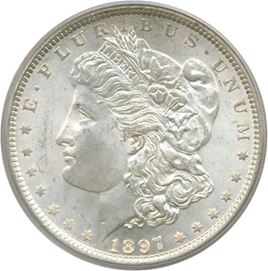 image for: 1897 $1 PCGS MS65