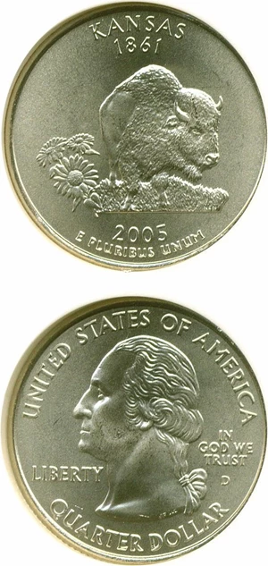 image for: 2005-D 25c Kansas - Satin Finish NGC MS69