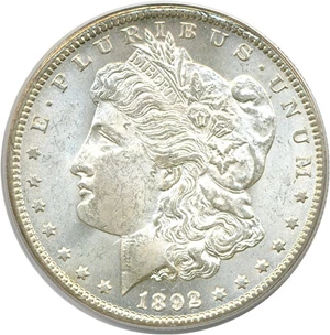 image for: 1892-CC $1 PCGS MS64