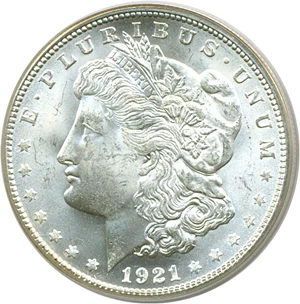image for: 1921-S $1 PCGS MS64