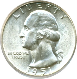 image for: 1951 25c PCGS MS66