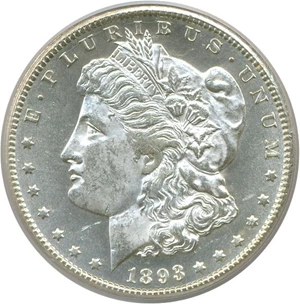 image for: 1893-CC $1 PCGS MS63