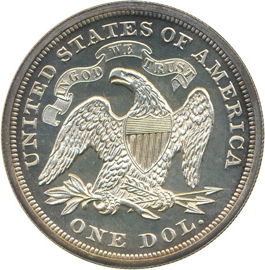 image for: 1866 $1 Motto NGC Proof 65 Cameo