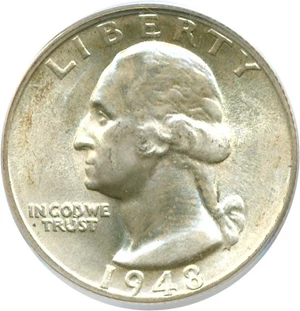 image for: 1948-D 25c PCGS MS66 ex: Omaha Bank Hoard