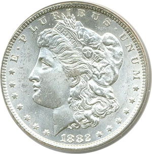 image for: 1882-CC $1 PCGS MS64