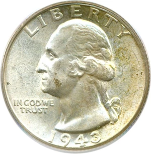 image for: 1943-D 25c PCGS MS63