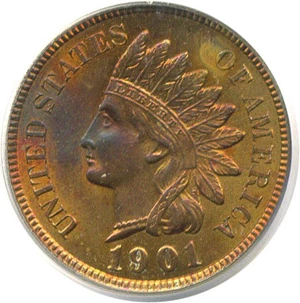 image for: 1901 1c PCGS MS64 RB
