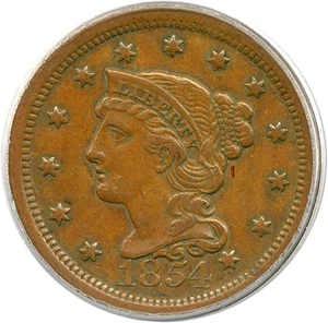 image for: 1854 1c PCGS XF45