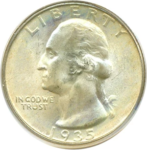 image for: 1935 25c PCGS MS66 ex: Omaha Bank Hoard