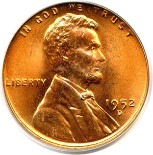 image for: 1952-D 1c PCGS MS66 RD