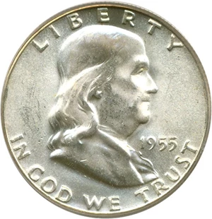 image for: 1955 50c PCGS MS64 FBL
