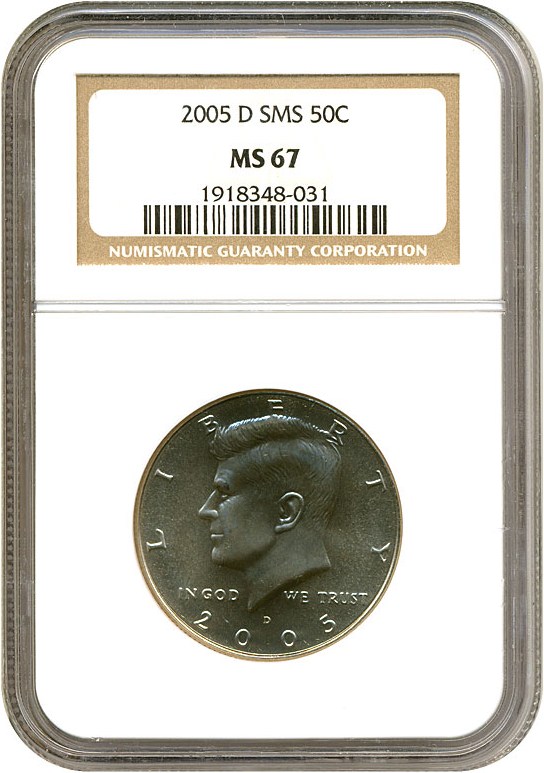 image for: 2005-D 50c Satin Finish NGC MS67 