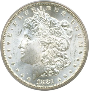 image for: 1881-CC $1 PCGS MS65