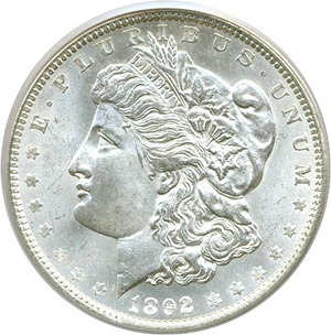image for: 1892 $1 PCGS MS64