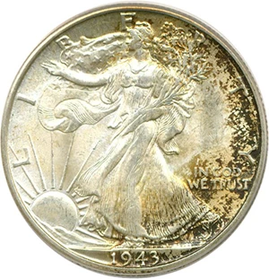 image for: 1943-D 50c PCGS MS64
