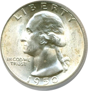 image for: 1950-S 25c ICG MS66