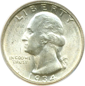 image for: 1934 25c PCGS MS66