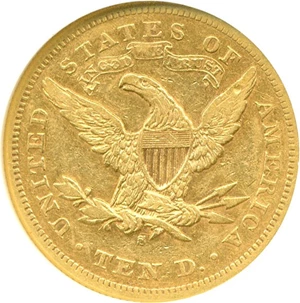 image for: 1876-S $10 NGC VF25