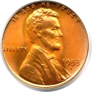 image for: 1953-S 1c PCGS MS66 RD