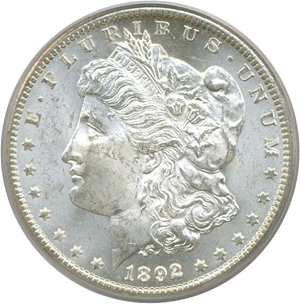 image for: 1892-CC $1 PCGS MS64
