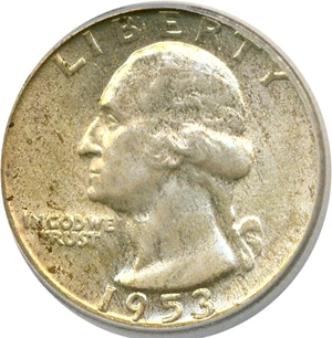 image for: 1953 25c ICG MS66