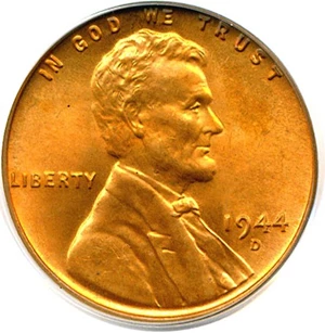 image for: 1944-D 1c PCGS MS66 RD