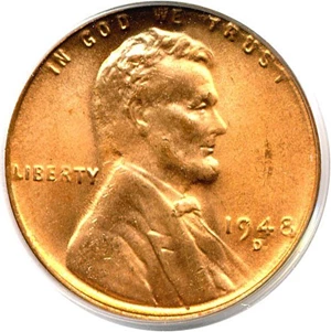 image for: 1948-D 1c PCGS MS66 RD