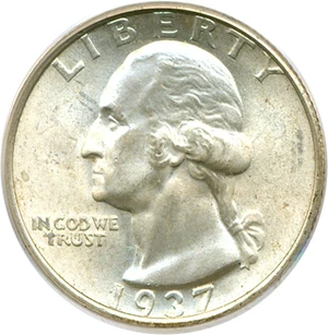 image for: 1937-S 25c PCGS MS66