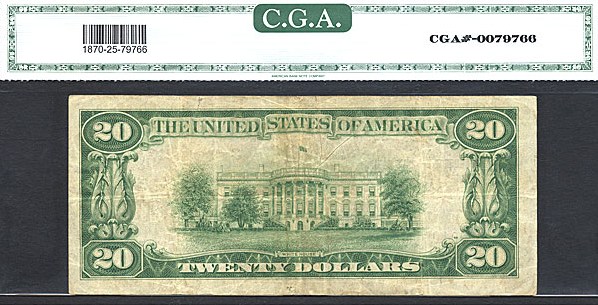 image for: Fr.1870C 1929 $20  CGA VF25  [C00010910] *Star* 