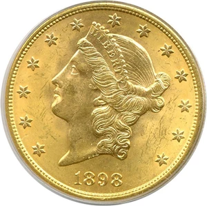 image for: 1898-S $20 PCGS MS64