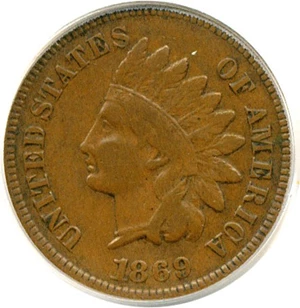 image for: 1869 1c PCGS F12