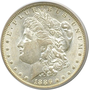 image for: 1886-O $1 PCGS AU58