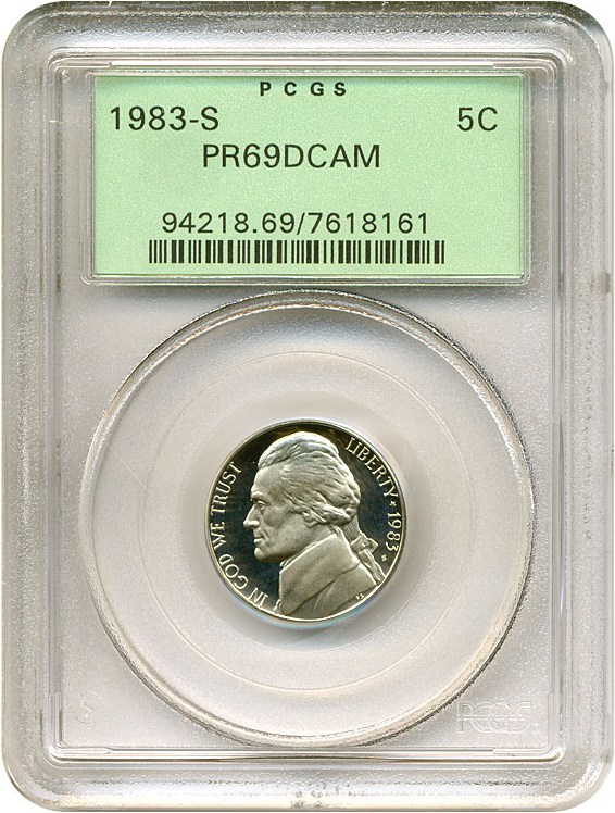 image for: 1983-S 5c  PCGS Proof 69 DCameo
