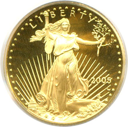 image for: 2005-W $5 Gold Eagle PCGS Proof 69 DCameo