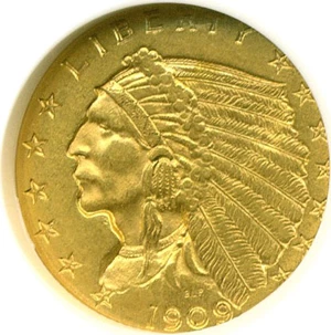 image for: 1909 $2 1/2 NGC MS61