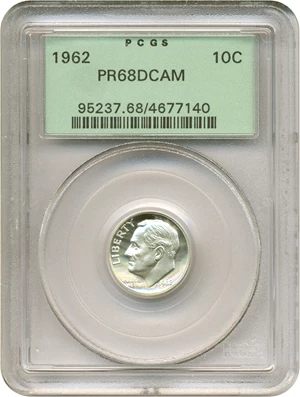 image for: 1962 10c PCGS Proof 68 DCameo