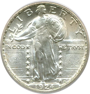 image for: 1924-S 25c PCGS MS65
