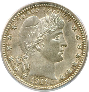image for: 1911-D 25c PCGS MS64