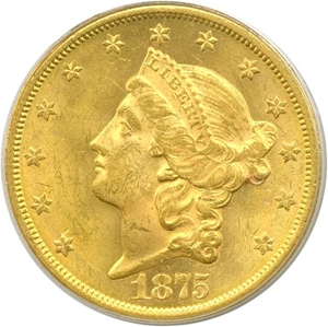 image for: 1875-CC $20 PCGS/CAC MS62