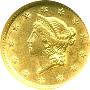 image for: 1853 G$1 ANACS AU50