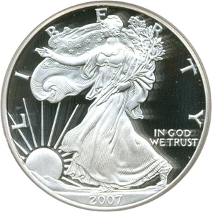 image for: 2007-W $1 Silver Eagle PCGS Proof 69 DCameo