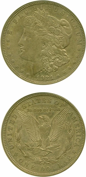 image for: 1921-D $1 ANACS AU50 (VAM 9)